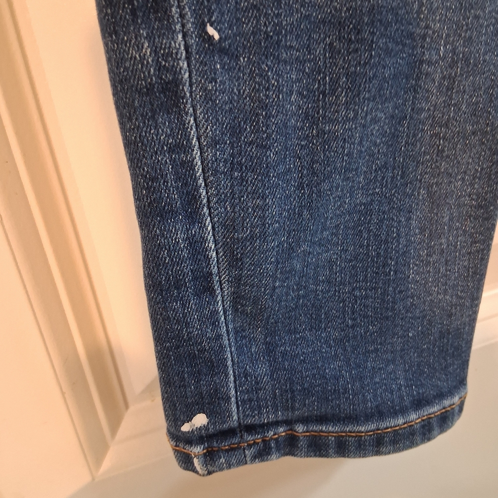 LOFT Modern Skinny High Rise Denim Jeans with Button Detail - Picture 6 of 8